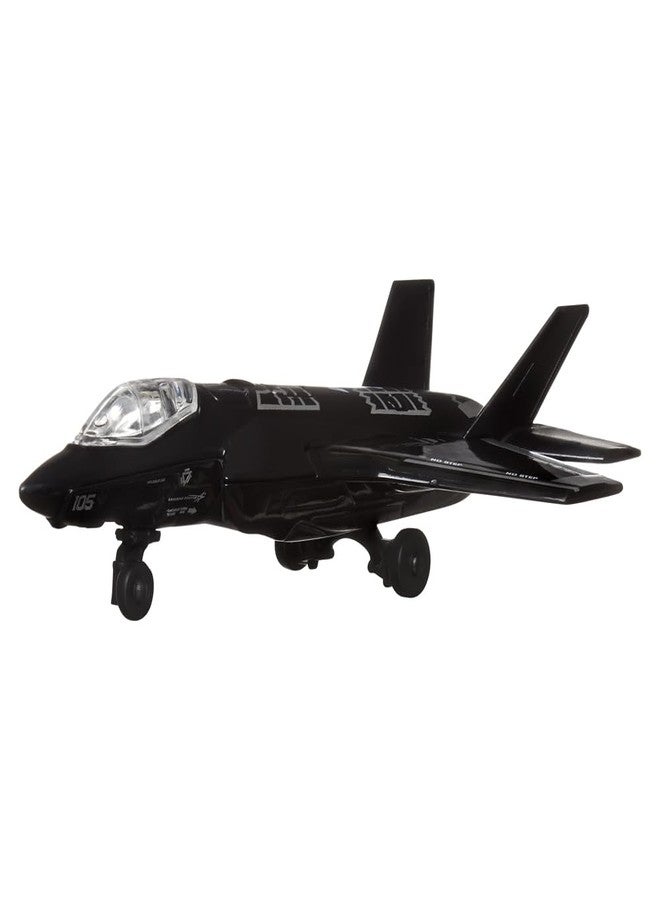 Matchbox Collectible Die-Cast Metal Sky Busters Inspired by Lockheed Martin F-35 Lightning Jet - HVM40 ~ Black and Silver Stealth Combat Fighter Jet Airplane ~ Includes Playmat - Image 3